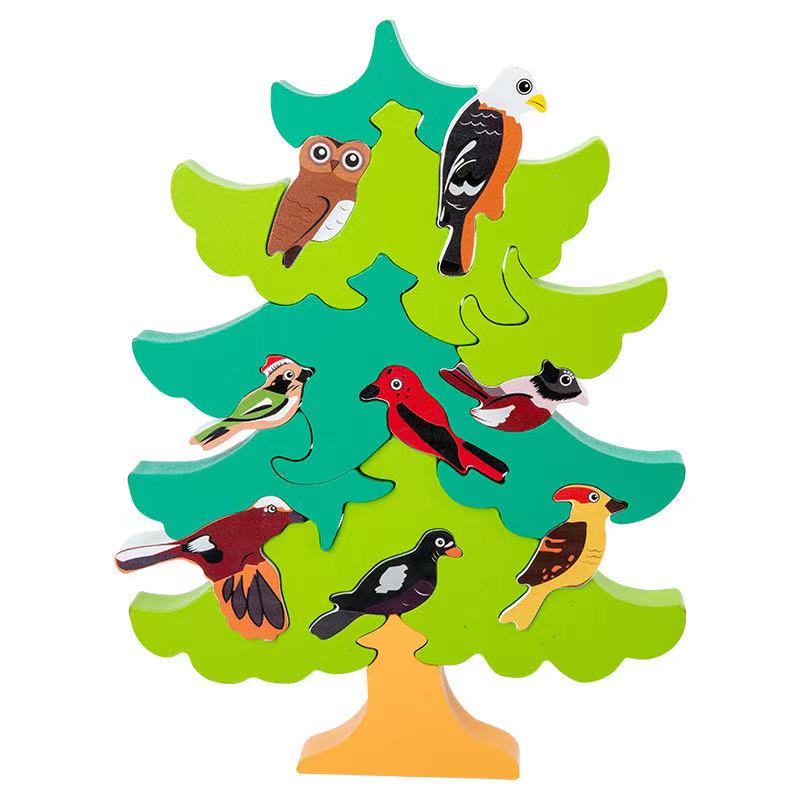 Australian / European Bird Tree Puzzle - Fine motor skills toys