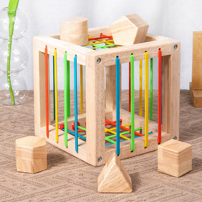 Caja de formas de madera - El mejor juguete para desarrollar la motricidad fina