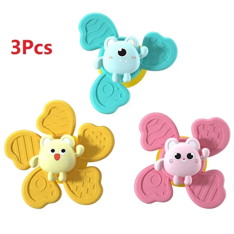 Fidtoy Bath Spinner for Bathtubs – Suction Cup Sensory Spinner Toy for Toddlers and Babies
