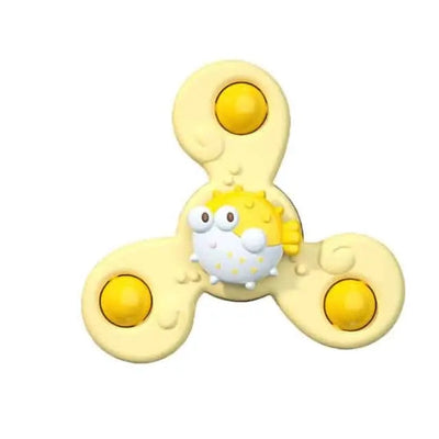 Fidtoy Bath Spinner for Bathtubs – Suction Cup Sensory Spinner Toy for Toddlers and Babies