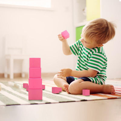 Fidtoy Pink Tower Montessori Sensorial Stacking Toy for Kids