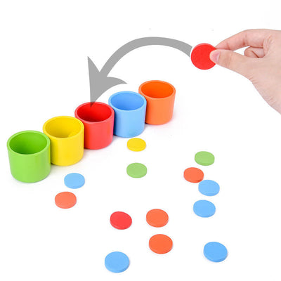 Vasos para clasificar colores Montessori - Los mejores juguetes Montessori
