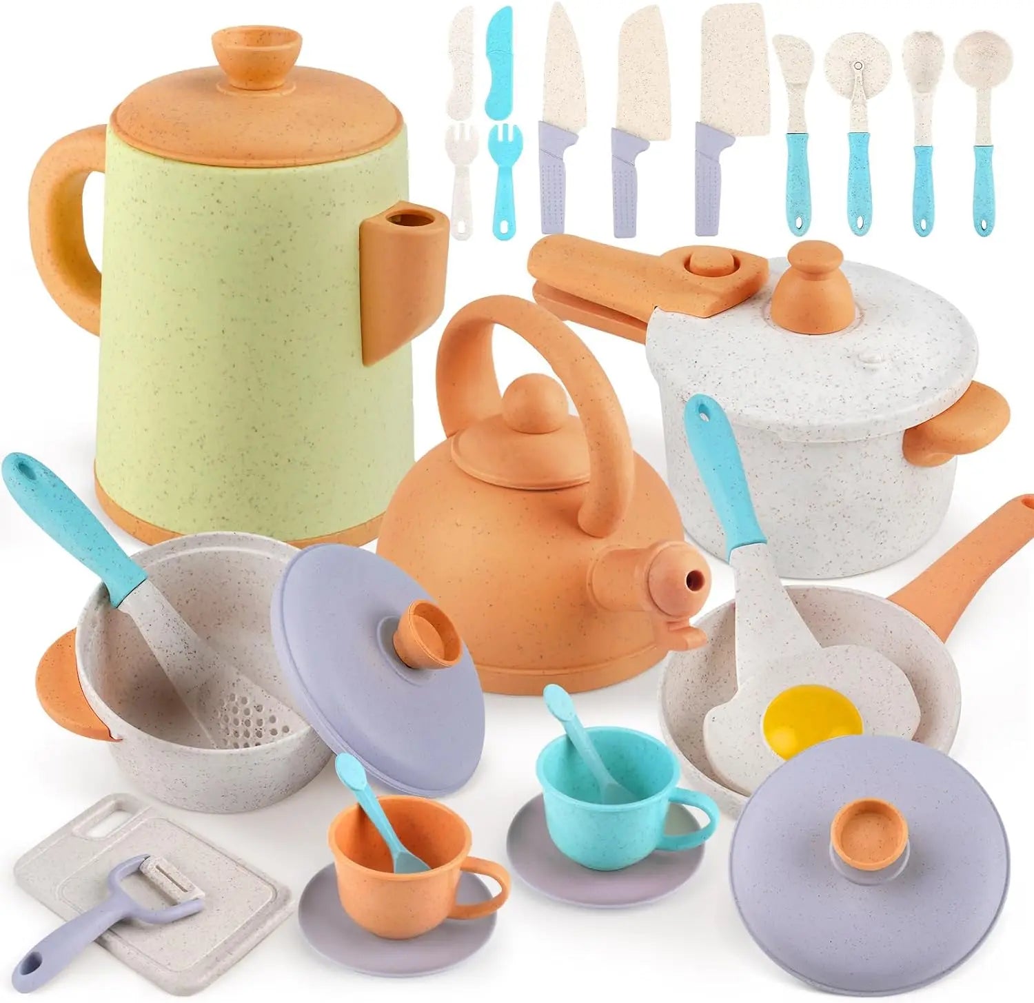 Pretend Play Cookware Kitchen Toy Set for Kids 2- 6 Years Old