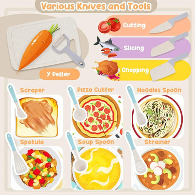 Juego de Cocina de Juguete para Niños de 2 a 6 Años