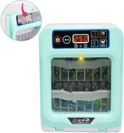 'My First Dishwasher’ LCD Screen Kitchen Play Set for Kids Role Play Christmas Gift with Realistic Lights and Sound Functions