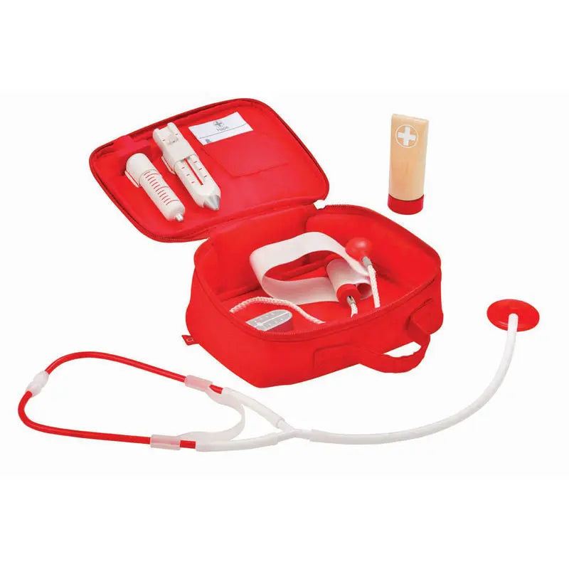 Fidtoy Kit de jeu de médecin pour enfants, en bois, pour jeu de rôle médical
