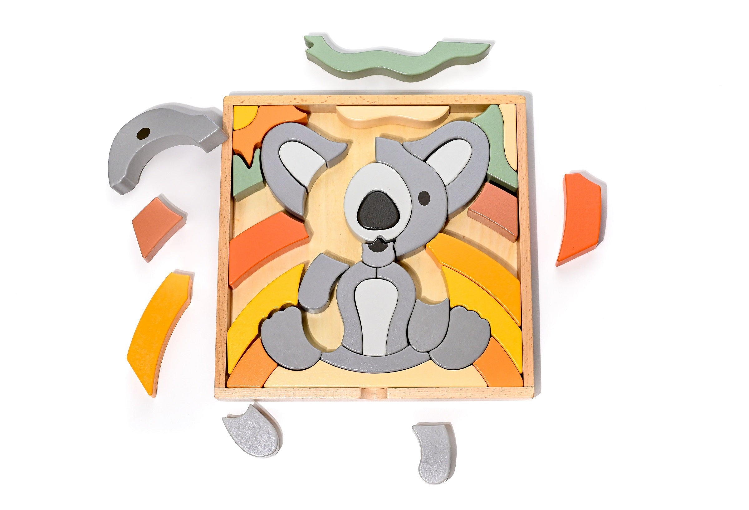 Rompecabezas de bloques de construcción abstractos Kirra the Koala / Exhibición de decoración del hogar