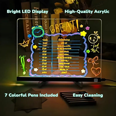 Tablette de Dessin LED Fidtoy pour Enfants – Planche à Décalquer Lumineuse et Colorée pour l'Art Créatif, les Voyages et la Maison