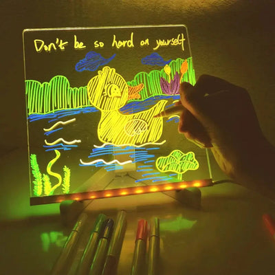 Tablette de Dessin LED Fidtoy pour Enfants – Planche à Décalquer Lumineuse et Colorée pour l'Art Créatif, les Voyages et la Maison