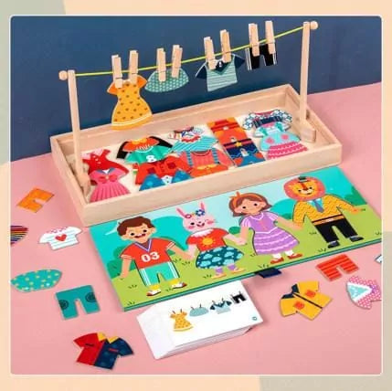 Dry Clothes & Fancy Dress up Jigsaw Wooden Puzzle - 715
