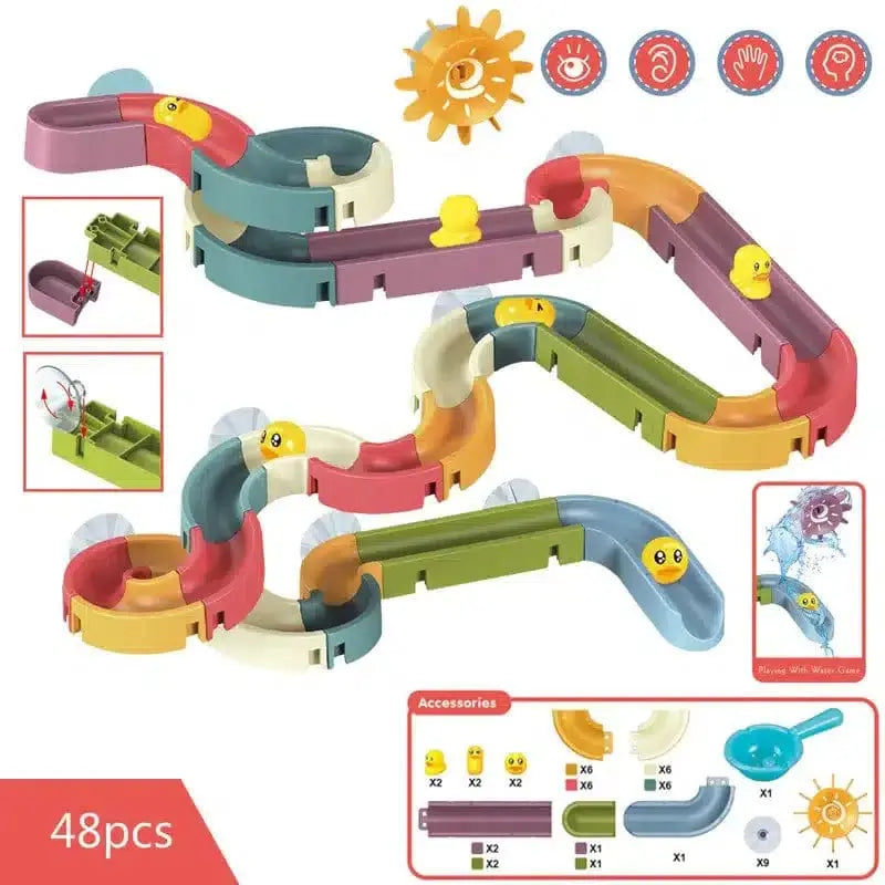 Fidtoy Canard Ventouse Toboggan Jouet de Bain – Jouets de Bain Interactifs pour Tout-petits