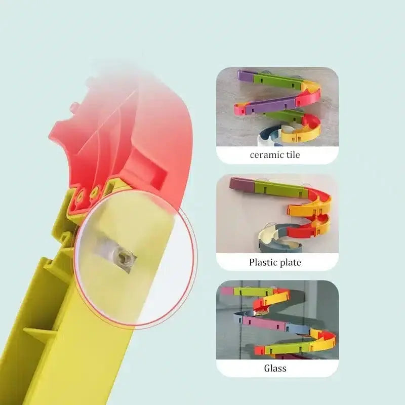 Fidtoy Pato con Ventosa para Bañera, Tobogán de Juguete – Juguetes Interactivos para Bañera para Niños Pequeños