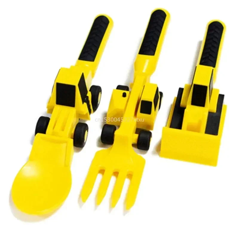Construction Dinner Set™ - No More Mealtime Struggles - Creative Cutlery Set