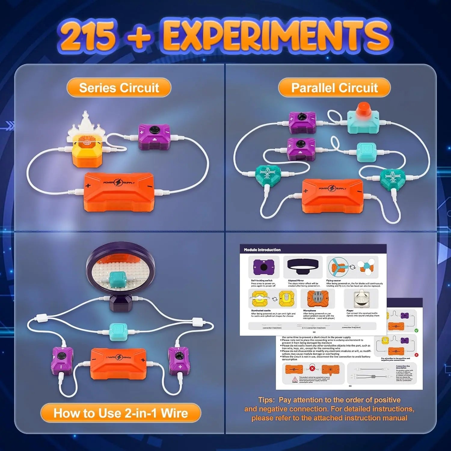 Electric Circuit STEM Kit with 215+ Experiments for Kids