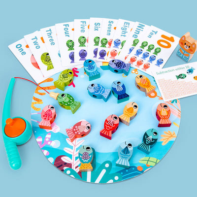 Wooden Magnetic Fishing and Counting Game- Mathematics toys