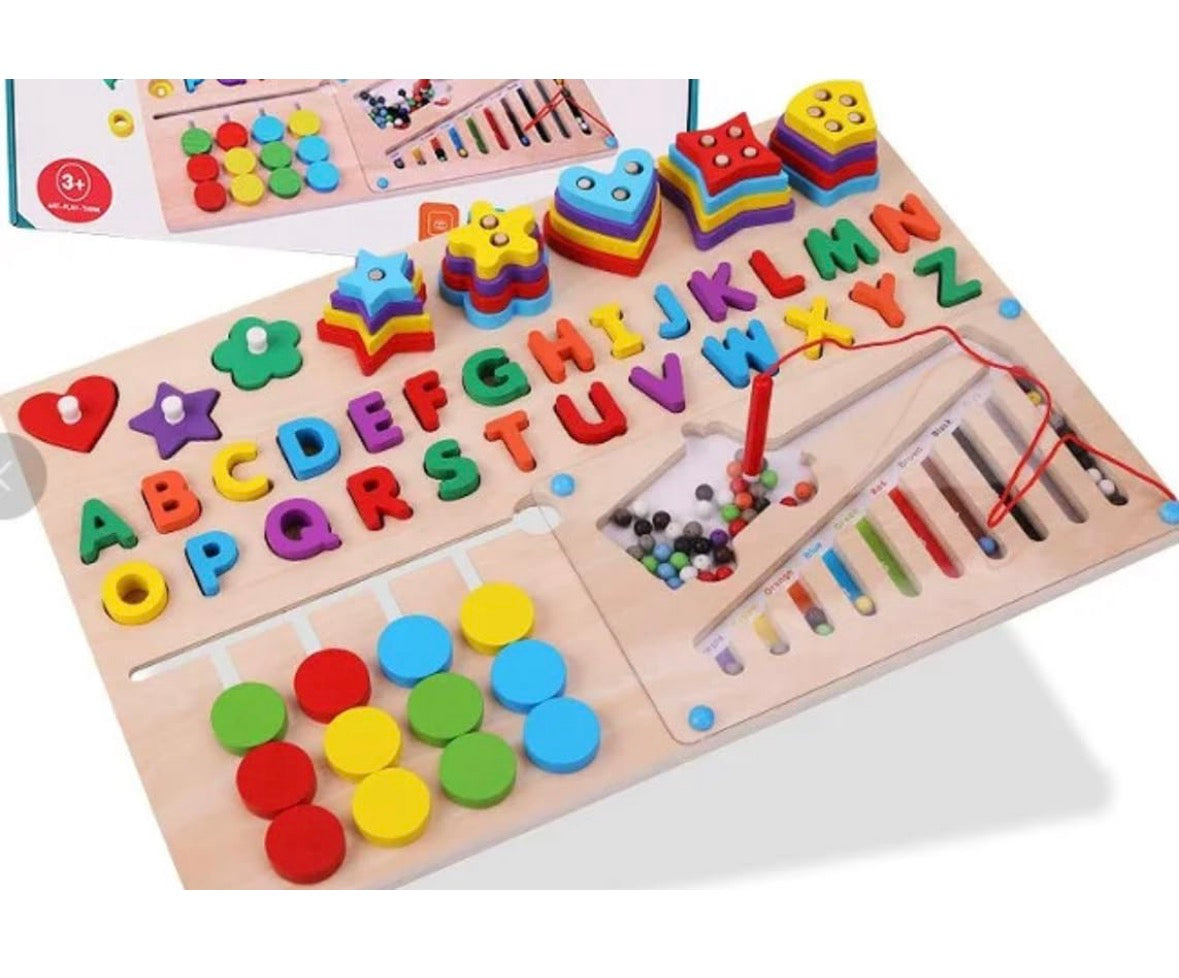 Fidtoy Jouets éducatifs en bois 6 en 1