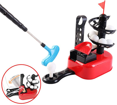 Kit d'entraînement de golf pour débutants avec club, balles et base à pédale inclus - Super activité amusante pour enfants, en intérieur comme en extérieur