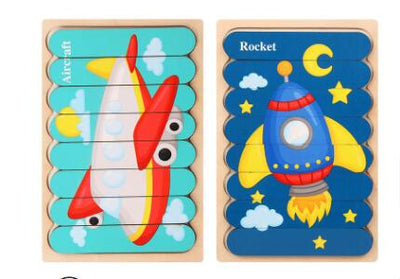 Double-Sided Strip 3D Puzzles Baby Toy