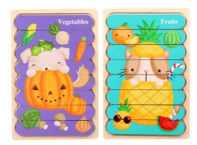 Double-Sided Strip 3D Puzzles Baby Toy