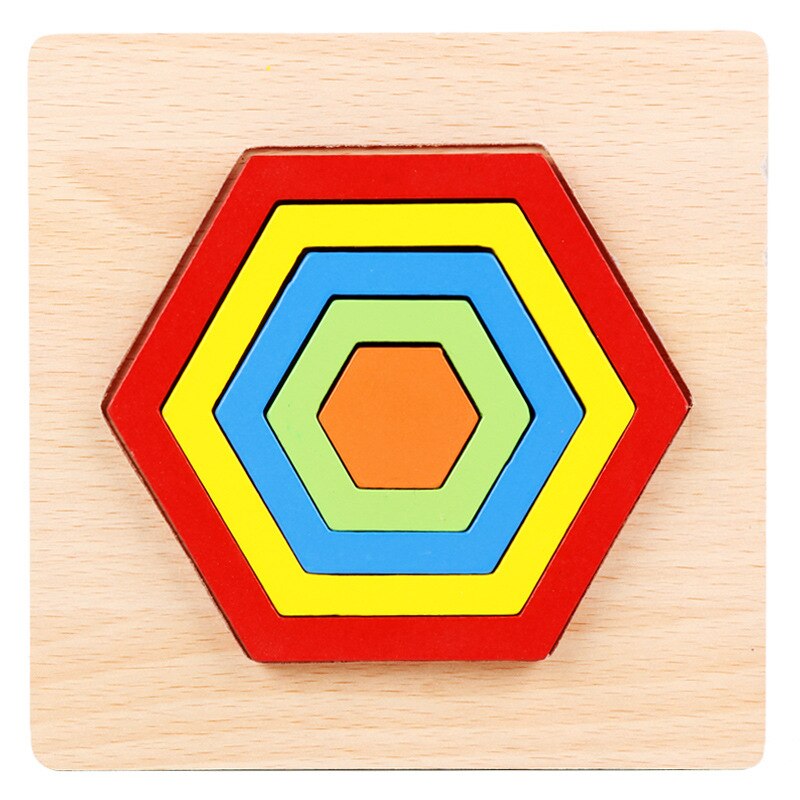Fidtoy Puzzle en Bois pour Tout-Petits – Jouet Éducatif Montessori d'Apprentissage des Formes pour Enfants de 1 à 6 Ans