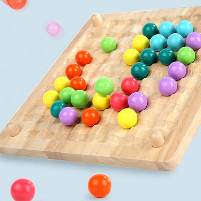 Jouet Montessori en bois avec perles à clipser – Ensemble d'entraînement à la motricité fine et à la coordination œil-main pour les tout-petits de 3 à 6 ans