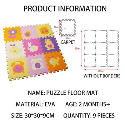 Foam Animal Puzzle Learning Floor Mat