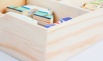 Rompecabezas de madera Montessori con animales para niños - Juguete educativo para bebés y niños