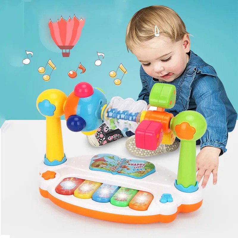 Fidtoy Piano musical pour tout-petits – Jouet d'apprentissage interactif avec lumières et sons