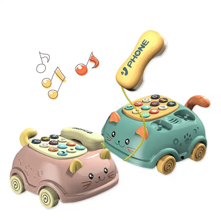 Fidtoy Téléphone Portable Interactif pour Tout-Petits, Jouet d'Apprentissage avec Sons et Jeu d'Imitation