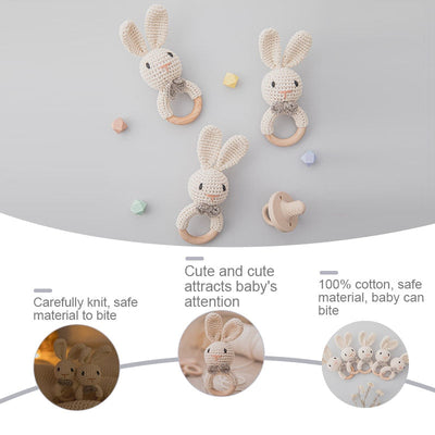 Juguete sensorial para bebés Fidtoy SnuggleBud Sonajero y mordedor