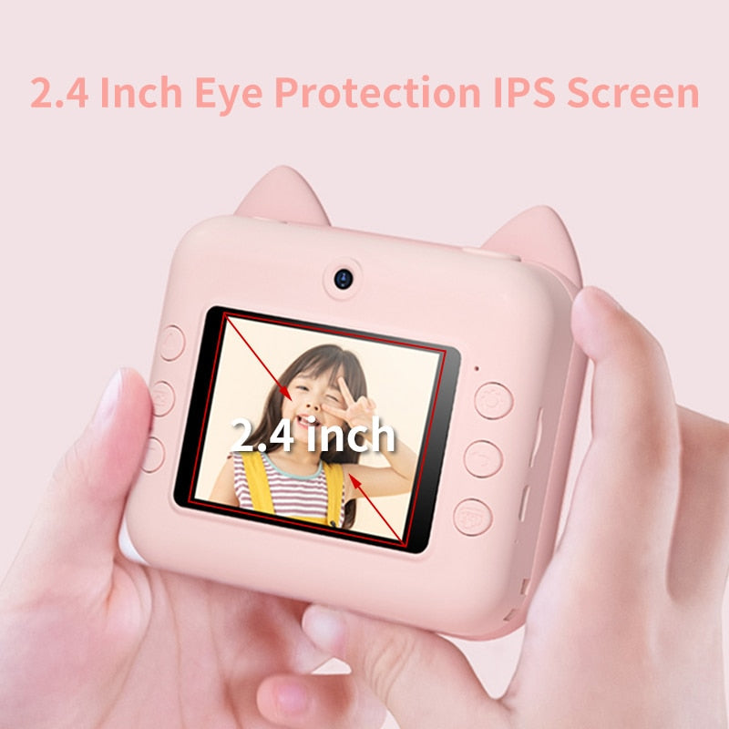 Cámara de impresión instantánea Fidtoy para niños – Cámara de fotos para niños pequeños con impresión térmica y coloreado creativo