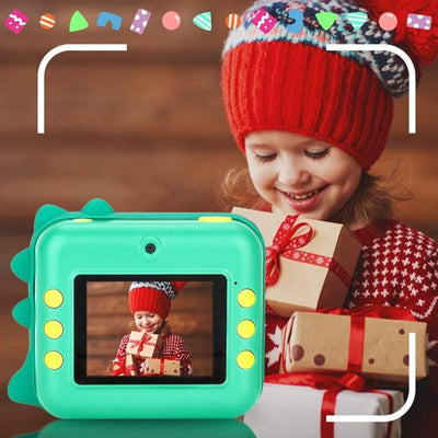 Cámara de impresión instantánea Fidtoy para niños – Cámara de fotos para niños pequeños con impresión térmica y coloreado creativo