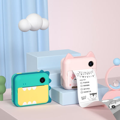 Cámara de impresión instantánea Fidtoy para niños – Cámara de fotos para niños pequeños con impresión térmica y coloreado creativo