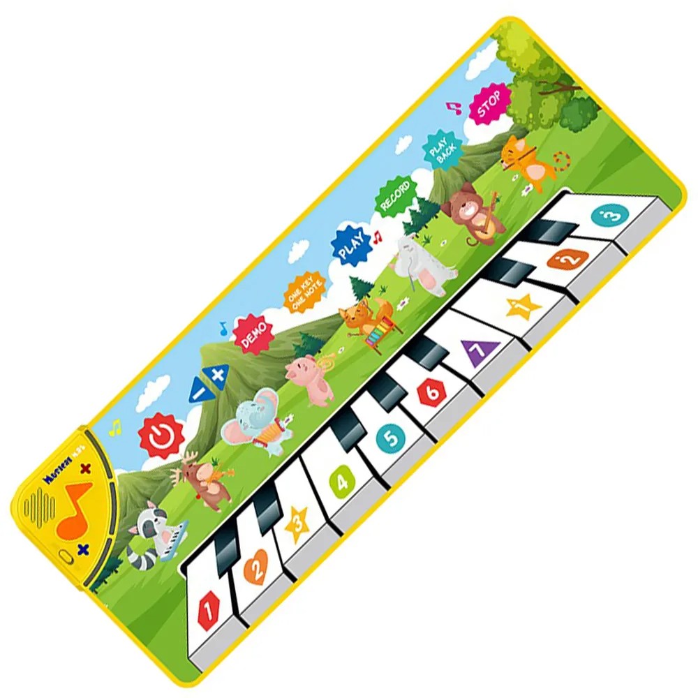 Tapis de piano musical Fidtoy pour bébés et tout-petards – Tapis de jeu interactif avec lumières et sons