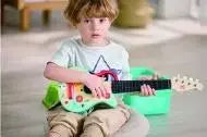 Juego de Instrumentos Musicales de Madera Fidtoy Ukelele y Pandereta para Niños