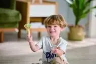 Juego de Instrumentos Musicales de Madera Fidtoy Ukelele y Pandereta para Niños