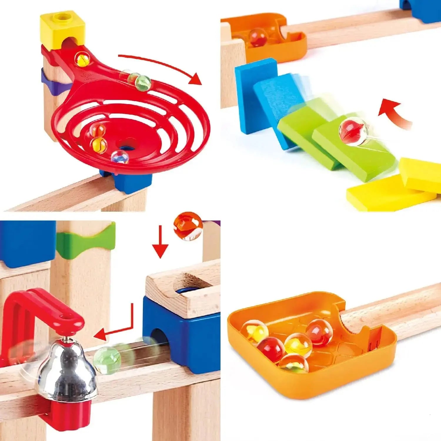 Fidtoy Juguete de Madera Pista de Canicas para Construir DIY para Niños