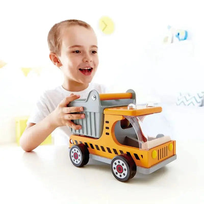 Fidtoy Camion Benne en Bois Jouet Enfants Véhicule de Construction Ensemble de Jeu