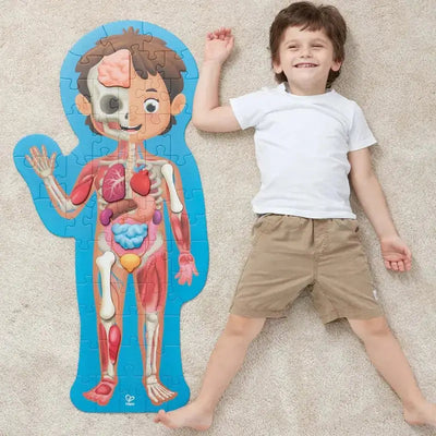 Rompecabezas del cuerpo humano Fidtoy, juguete educativo de anatomía para niños