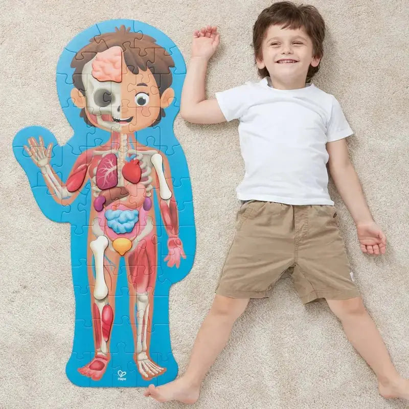 Rompecabezas del cuerpo humano Fidtoy, juguete educativo de anatomía para niños
