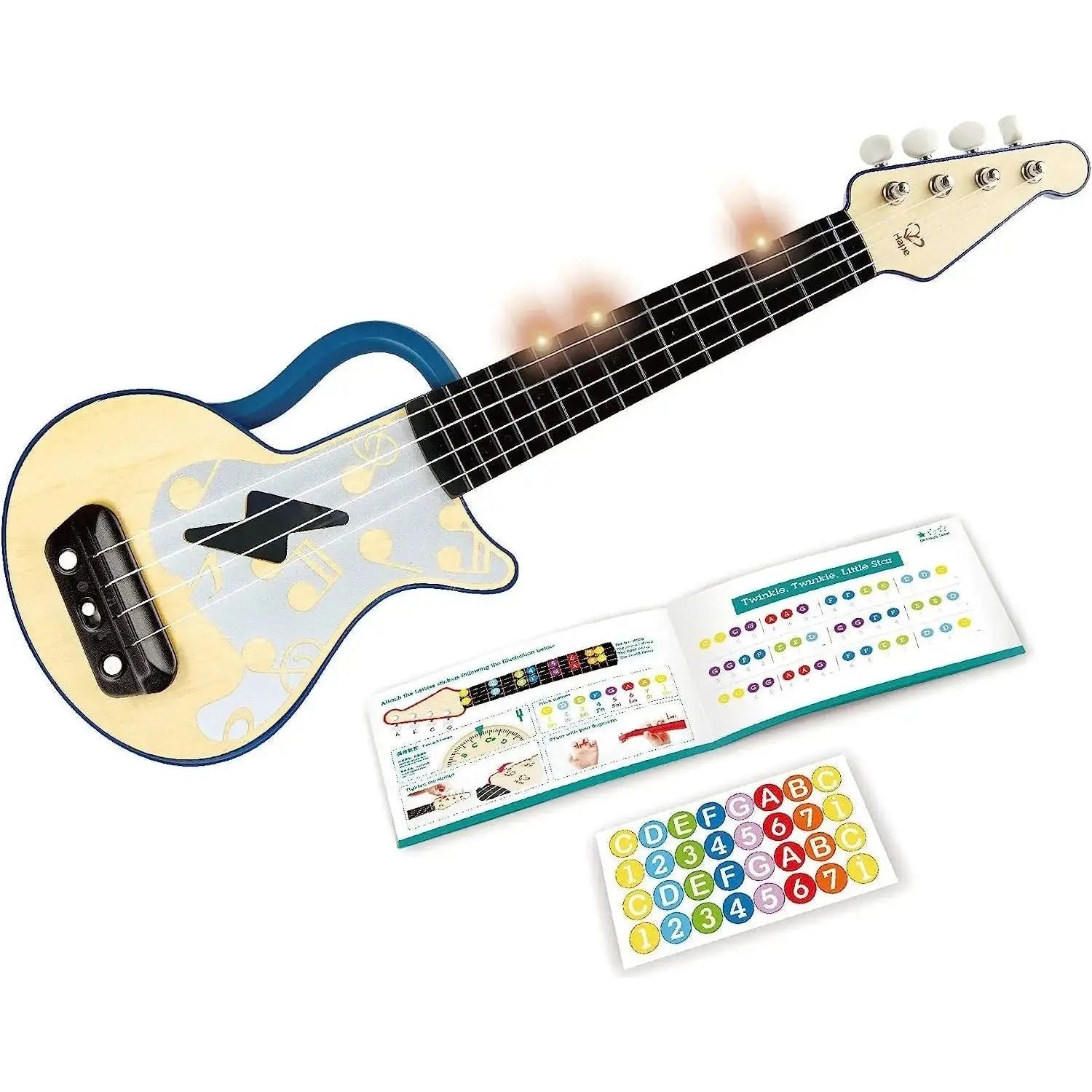 Fidtoy Kids Learning Ukulele Jouet Musical Instrument Lumineux Interactif