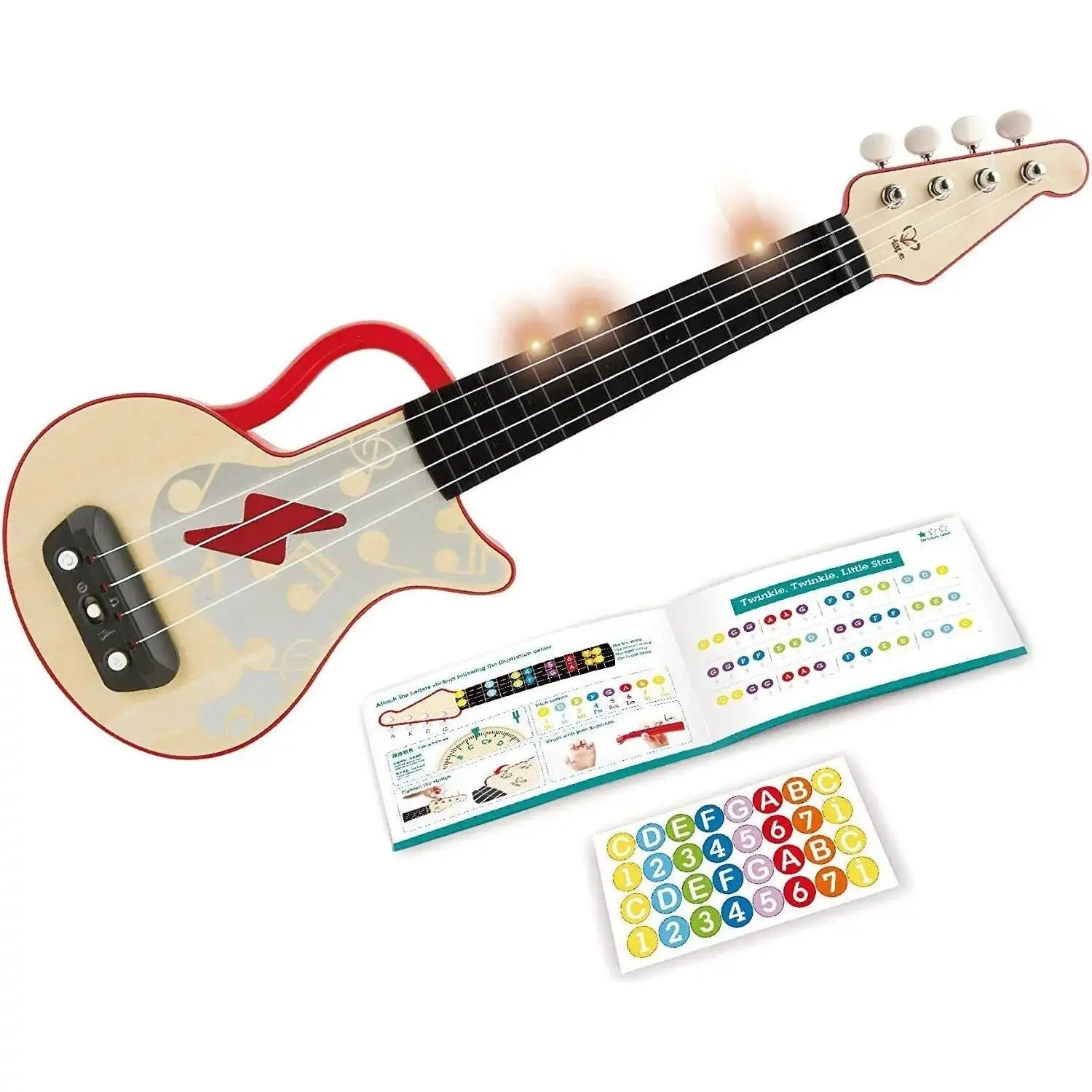 Fidtoy Kids Learning Ukulele Jouet Musical Instrument Lumineux Interactif