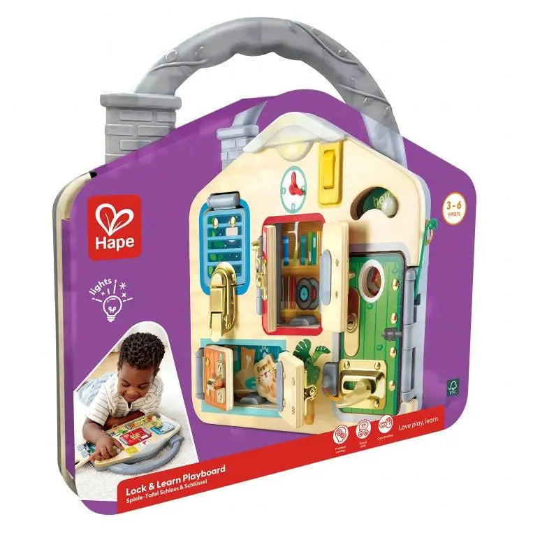 Fidtoy Montessori: Tablero de Actividades de Bloqueo y Desbloqueo para Niños Pequeños