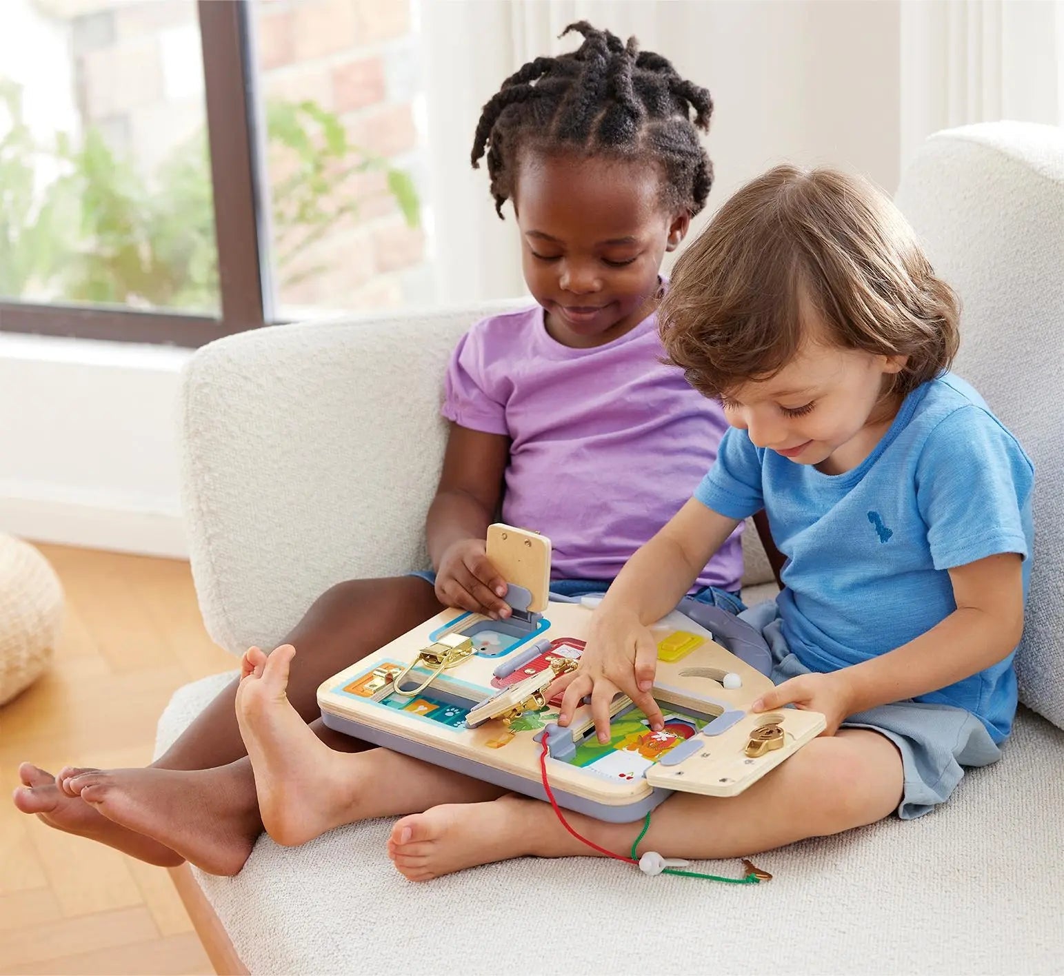 Fidtoy Montessori: Tablero de Actividades de Bloqueo y Desbloqueo para Niños Pequeños