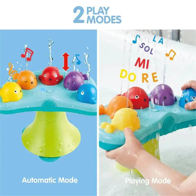 Fidtoy Jouet de Bain Musical Baleine Fontaine pour Tout-petits Jeu d'eau
