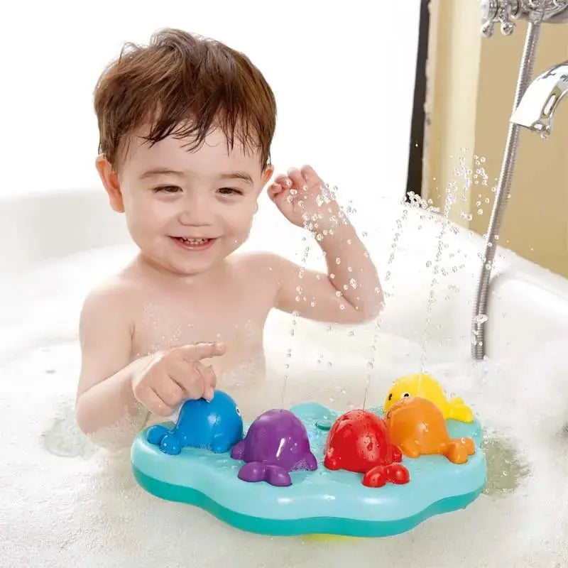 Fidtoy Jouet de Bain Musical Baleine Fontaine pour Tout-petits Jeu d'eau