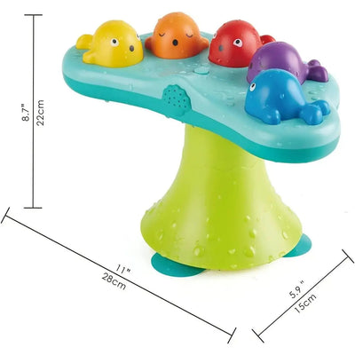 Fidtoy Jouet de Bain Musical Baleine Fontaine pour Tout-petits Jeu d'eau
