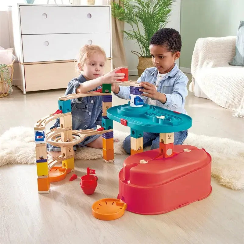 Fidtoy Juego de construcción de canicas de madera STEM