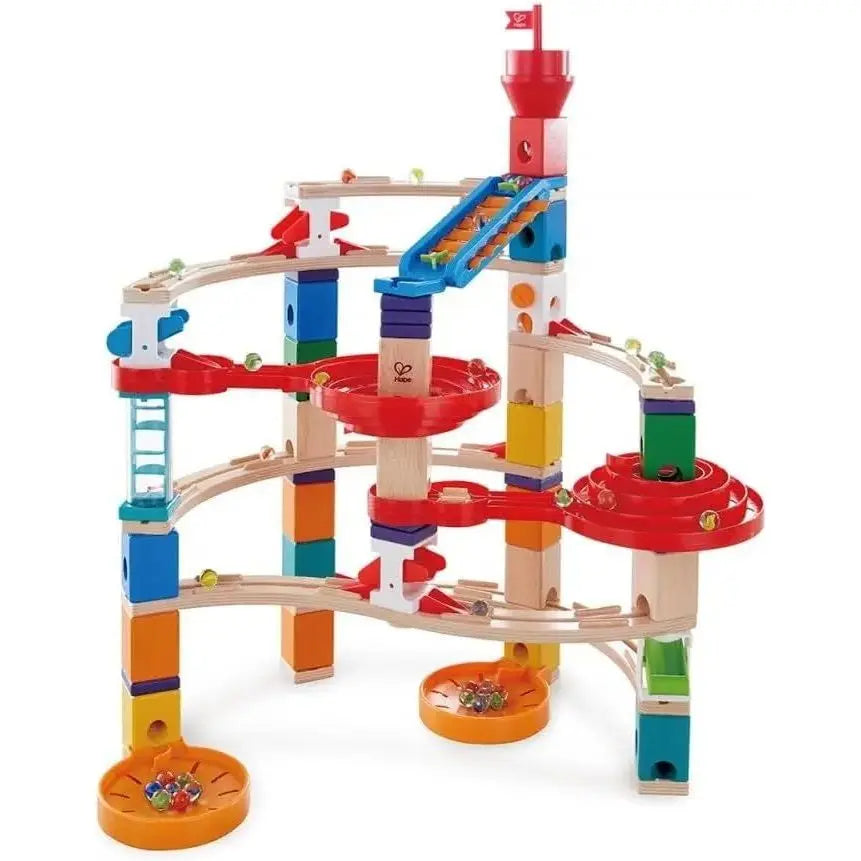 Juego de construcción de canicas de madera Fidtoy, juguete educativo STEM