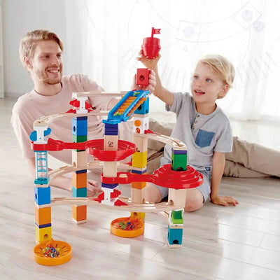 Fidtoy Wooden Marble Run Construction Building Set STEM Toy